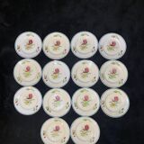 Flat plates Terre de Fer Floral pattern St Amand - MN3F6