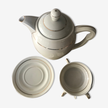 Service à thé ancien en porcelaine fine de limoges R&C