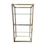 Glass and brass shelf