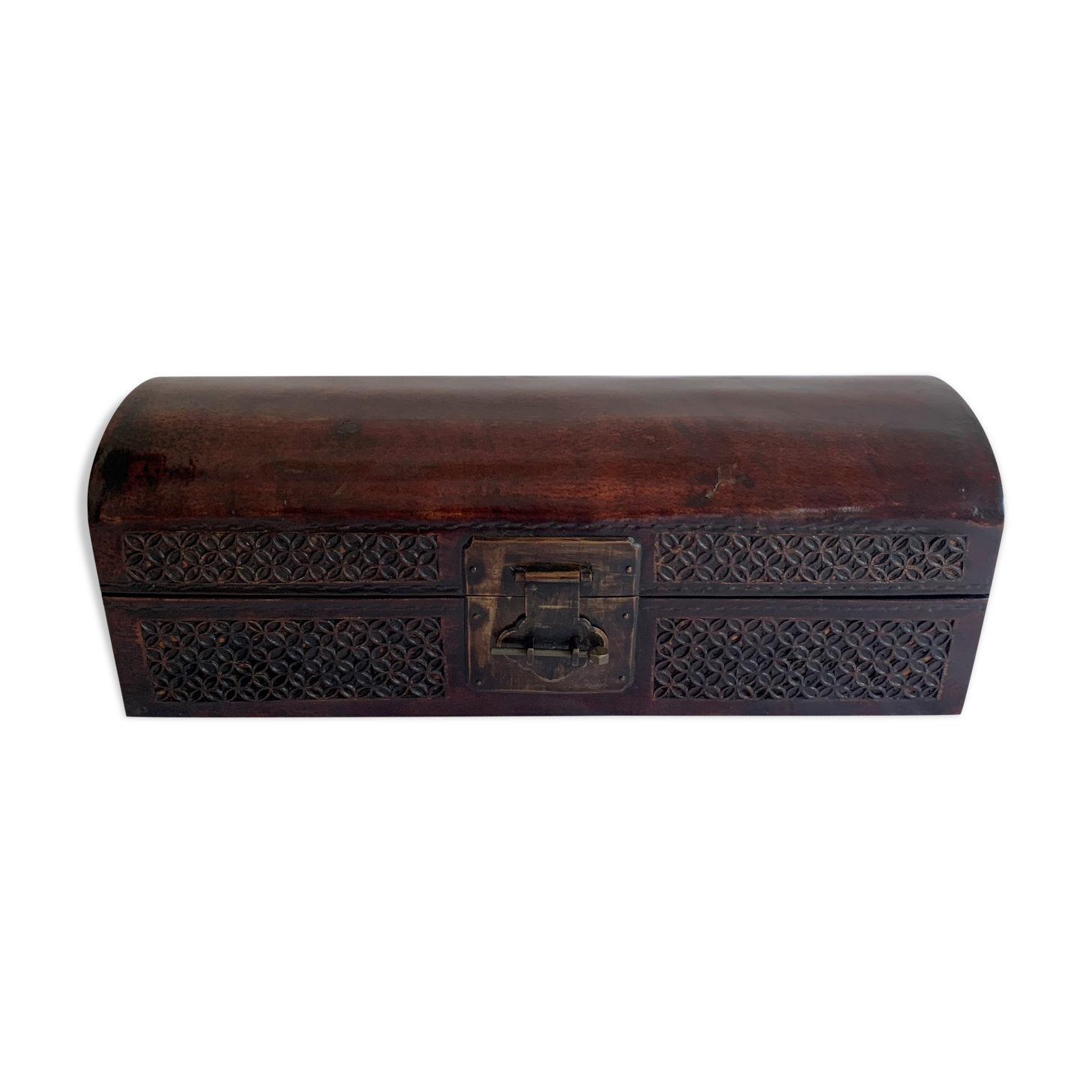 Chinese box covered with leather