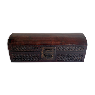 Boîte chinoise recouverte de cuir