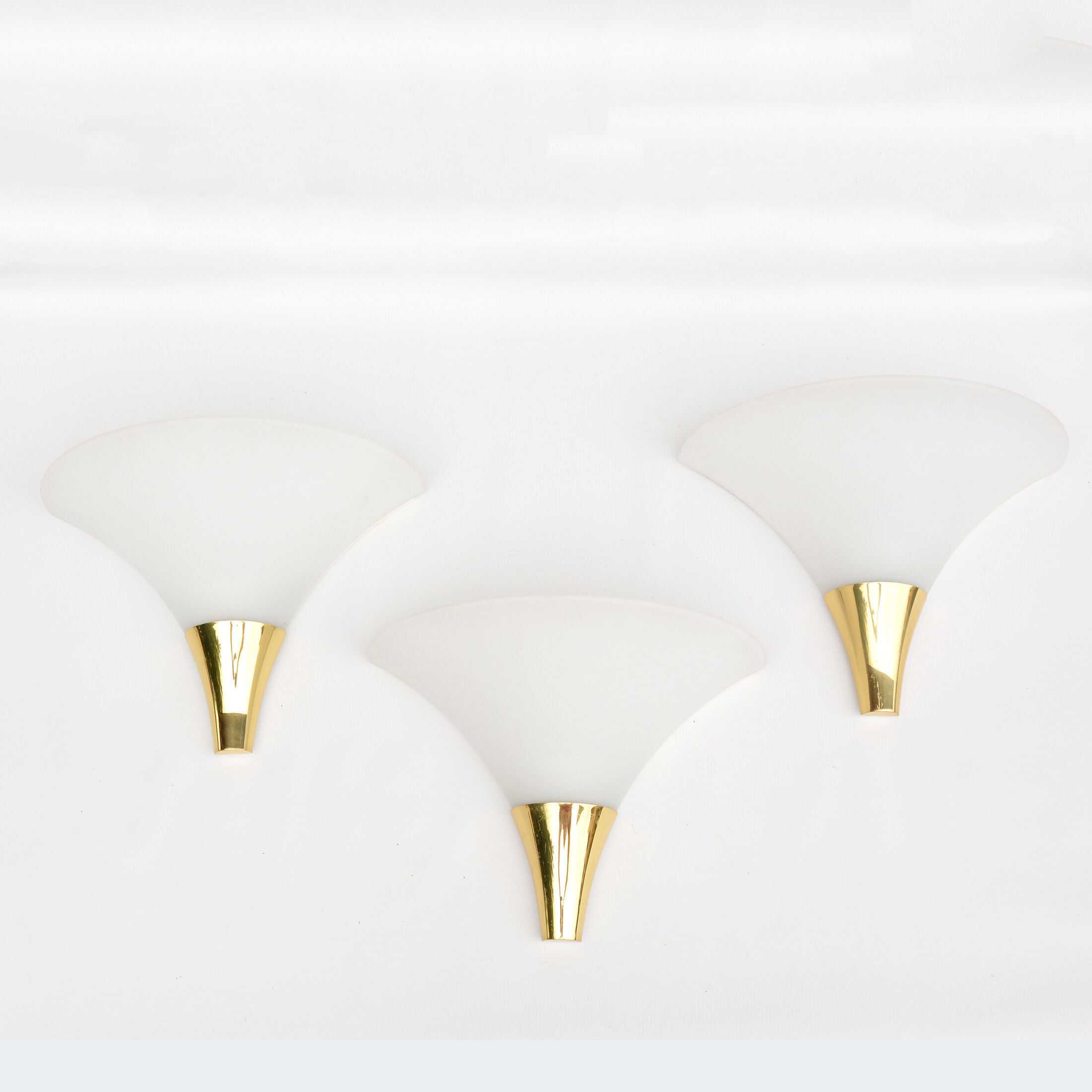 Pair of wall lamps, Glashutte Limburg, Germany, 1970s