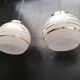 Pair of opaline pendant lights