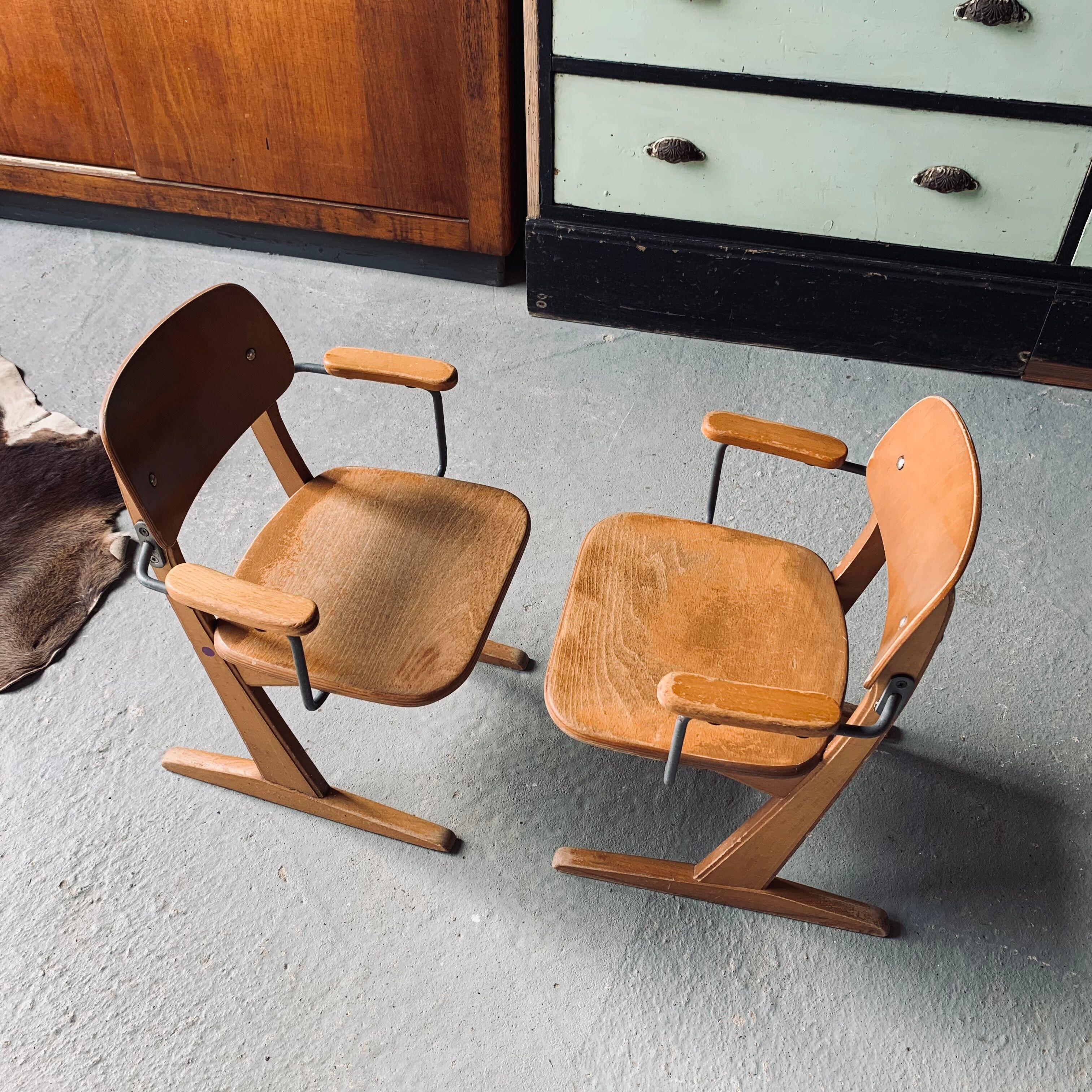 2 chaises enfant Casala - bois & métal