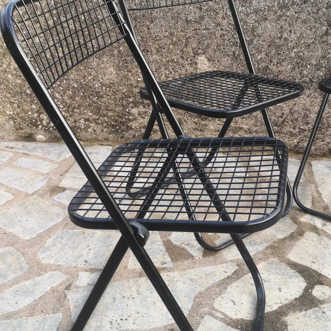 Italian design folding chairs from the 70s