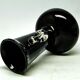 Mid-century modern vase, black glass, HSG Tarnowiec, Poland, 1970s