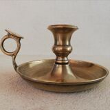Brass hand candle holder