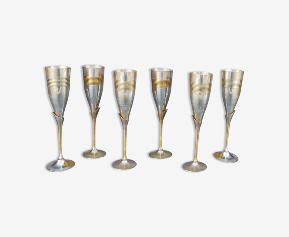 Ensemble de 6 coupes à champagne vintage