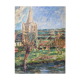 Painting "river and village" by Jacquelin Gaeremynck school of Leers