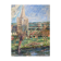 Painting "river and village" by Jacquelin Gaeremynck school of Leers