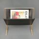 Magazine holder 60s in metal and imitation leather