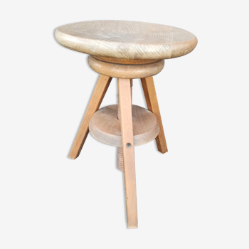 Wooden workshop screw stool from 46 to 65 cm