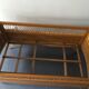 Bed in wood and rattan