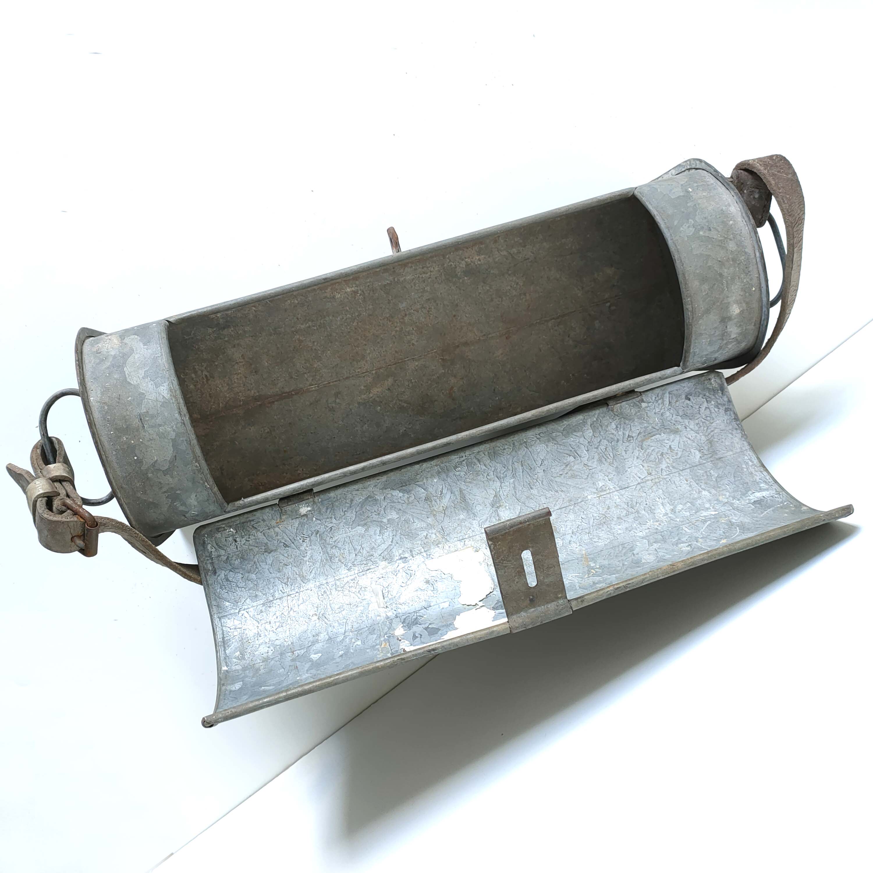 Old zinc plumber toolbox