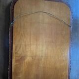 Curved rattan mirror 70s