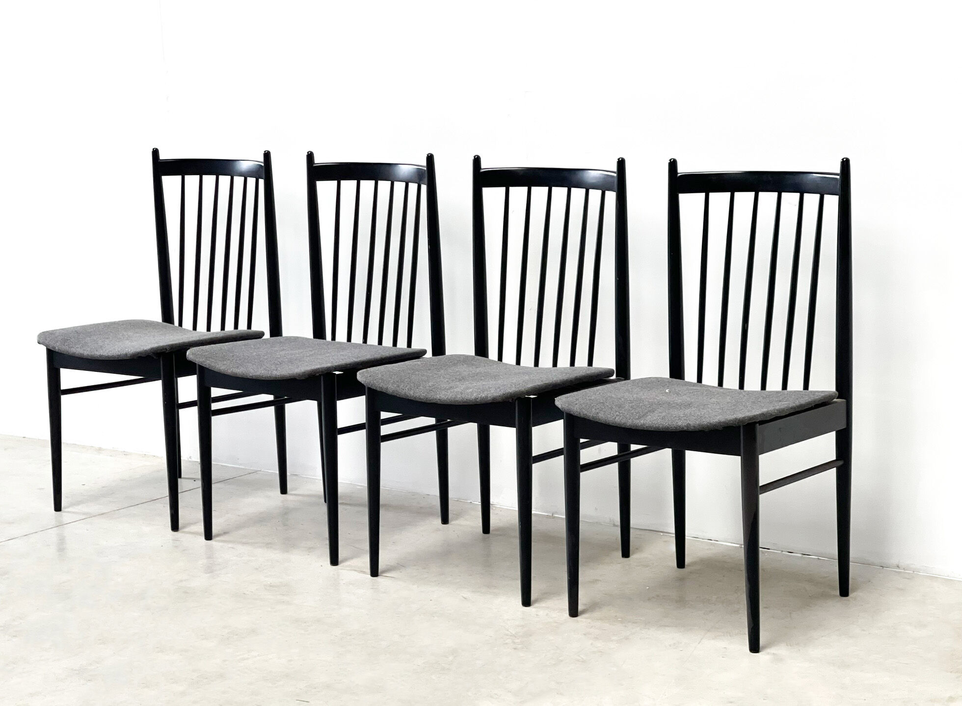 Set of four dining chairs