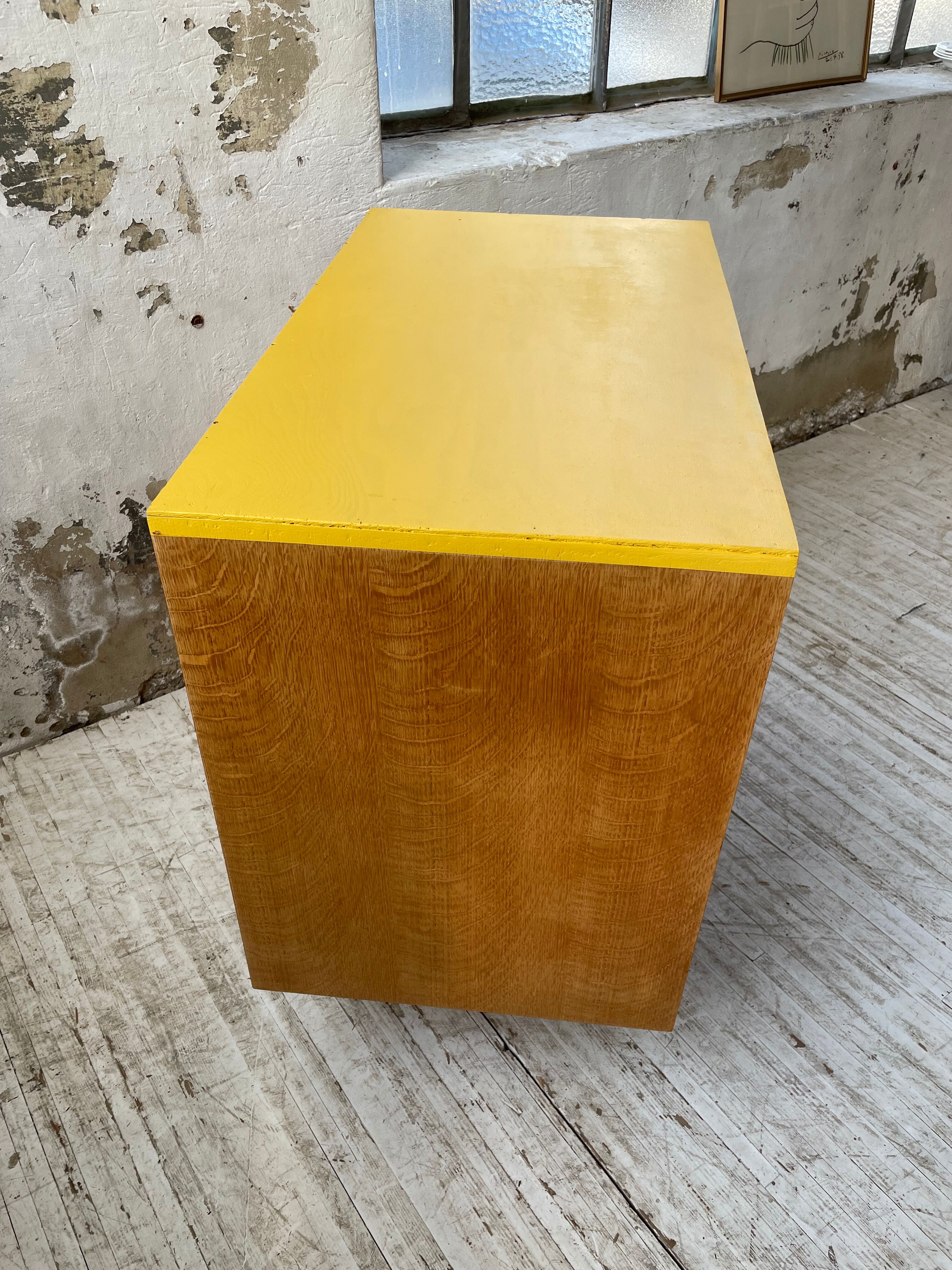 Furniture chest of drawers two-tone 60s