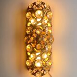 Wall lamp in gilded brass and glass, Peris Andreu, Spain, 1960s