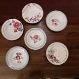 6 hollow plates Sarreguemines and Badonviller
