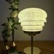 Vintage art deco globe table lamp in green and gold Clichy glass