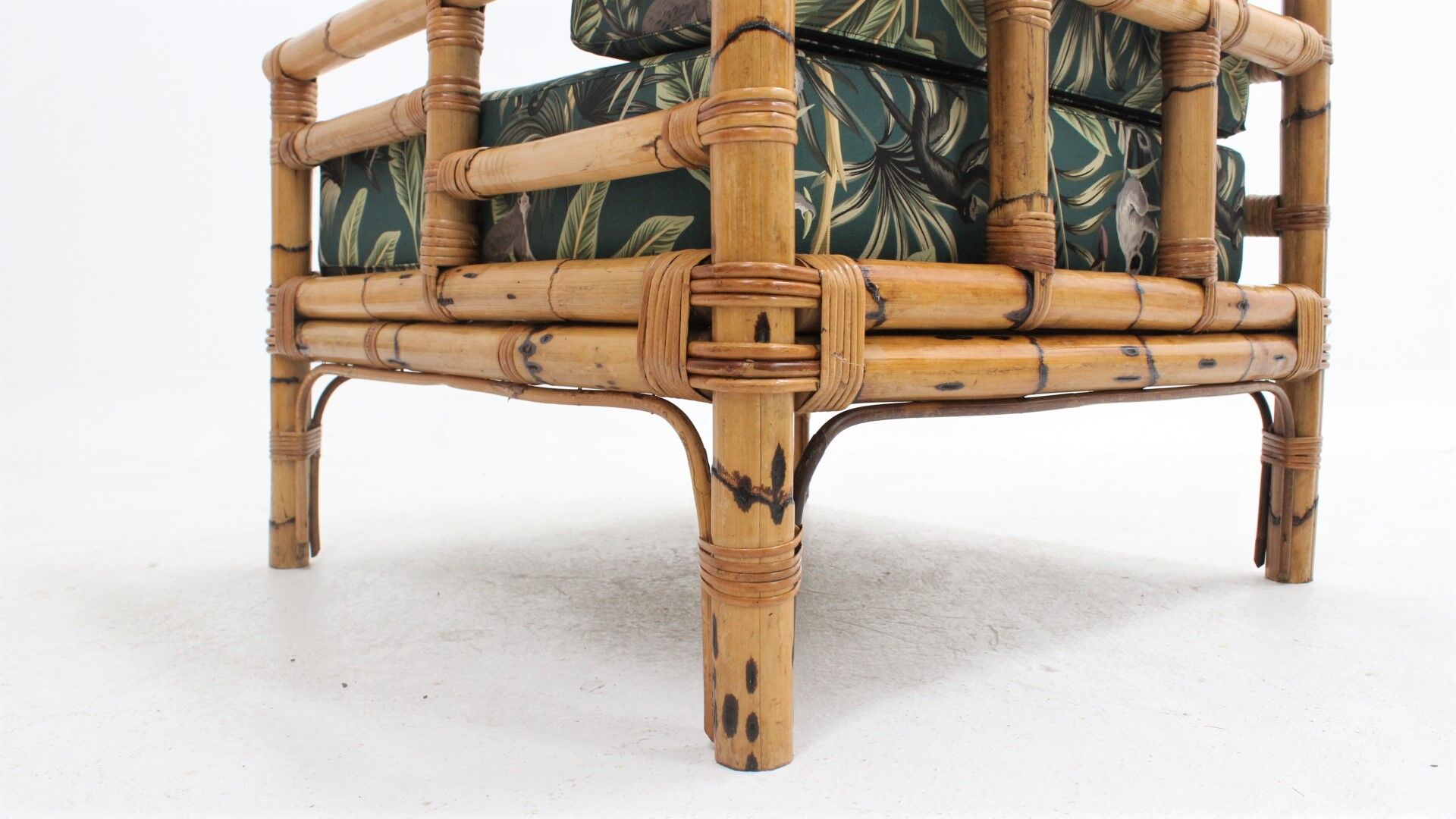 Vintage rattan armchairs Vivai del Sud 1970s , set of 2