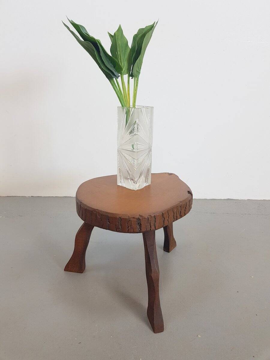 Mid-Century Modern Brutalist Tree Trunk Side Table, 1960s