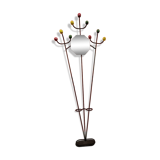 Porte manteau et porte parapluie fer forgé et miroir