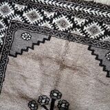 Handmade vintage Persian Gabbeh rug 111cm x 214cm, 1970s