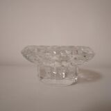 Set of 4 round candle holders in chiseled glass, Luminarc