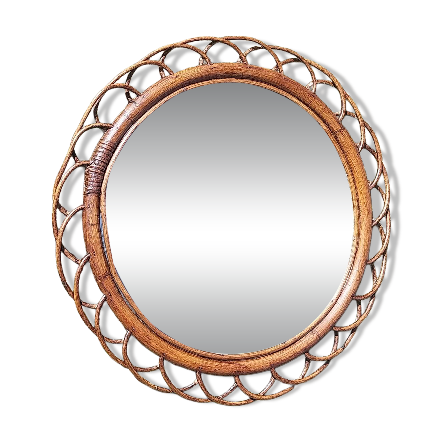 Rattan mirror