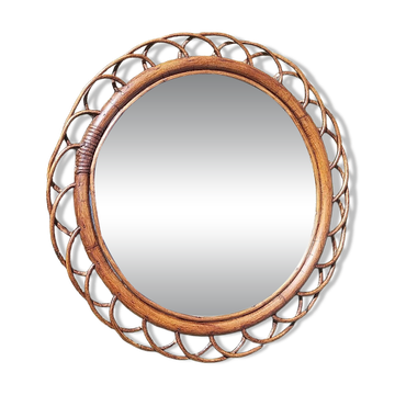 Rattan mirror