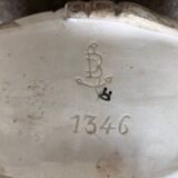 Old Art Nouveau Planter G De Bruyn Vintage Enameled Ceramic