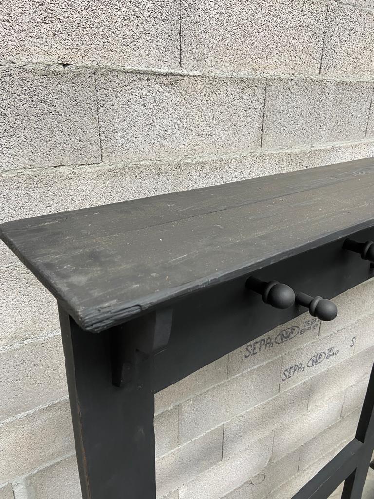 Vintage wooden restaurant cloakroom