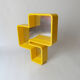 2000 vintage design lacquered wooden wall shelf