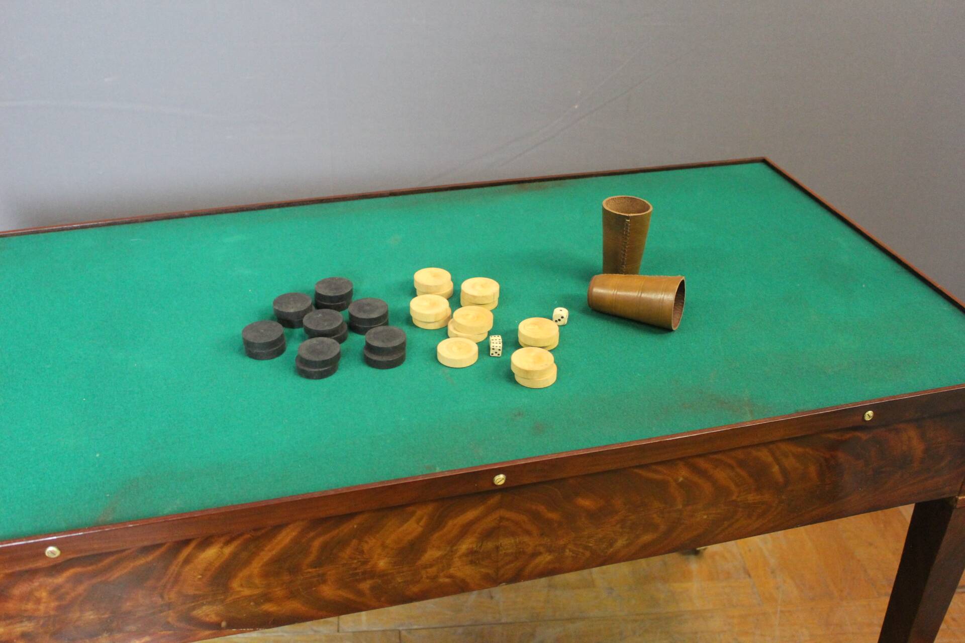 19th Century mahogany Tric Trac game table