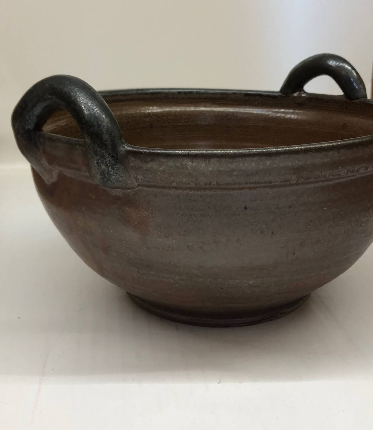 Belgian stoneware dish signed