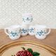 Set of 5 cups espresso Arcopal Myosotis Veronica vintage