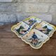 Old ceramic compartment plate HB Henriot Quimper