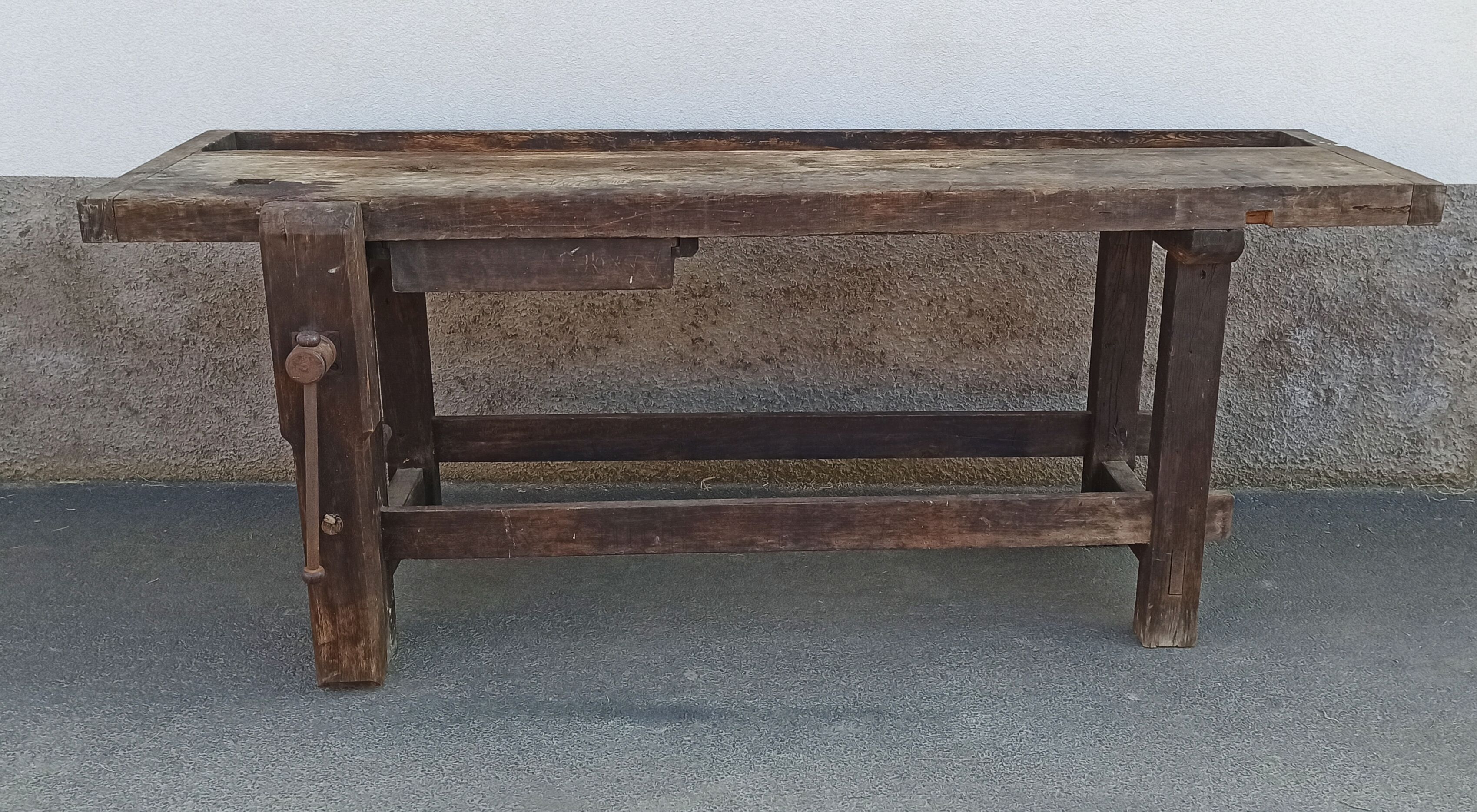 Old wooden workbench