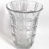 Large chiseled crystal vase from the 60s Height 25.5 cm