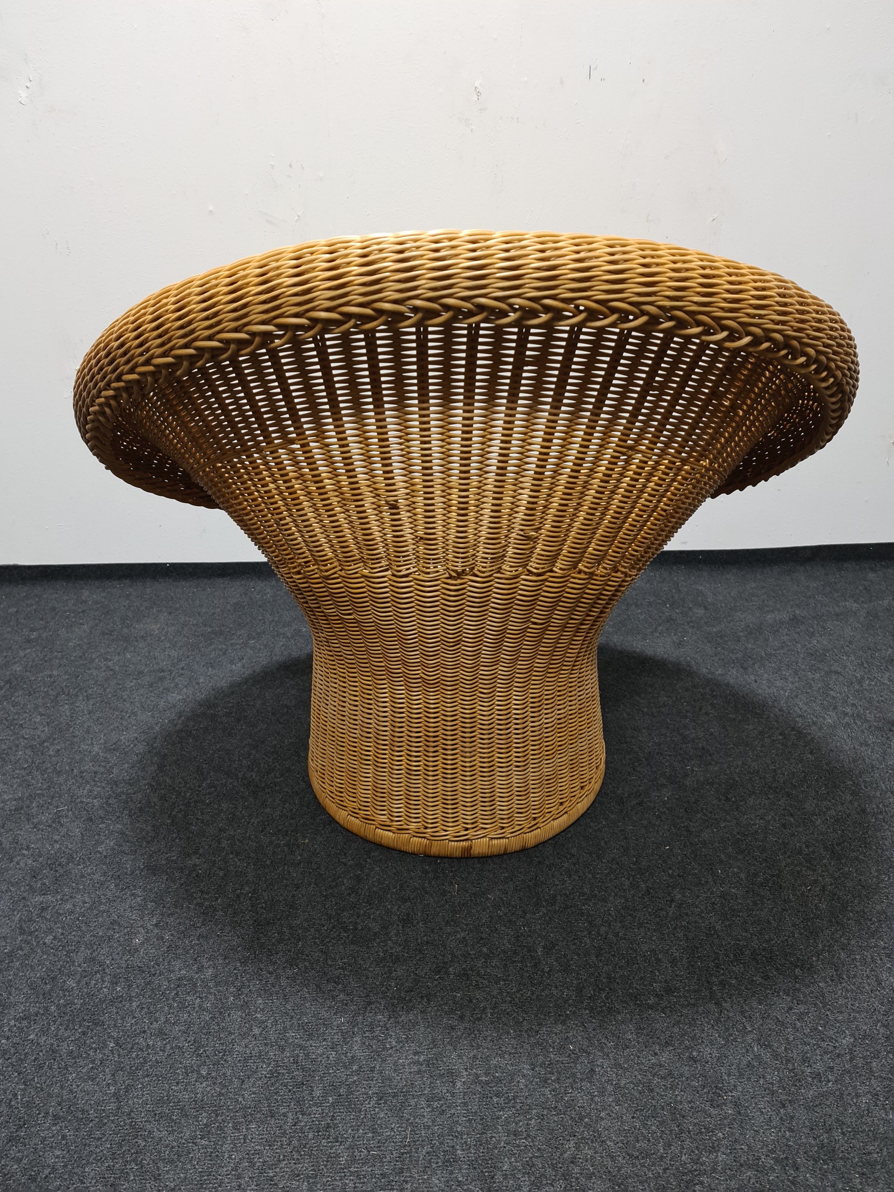 Vintage Egon Eiermann wicker chair model E 10
