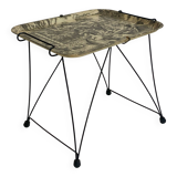 Vintage side tray with toile de Jouy decor