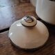 Art Deco teapot in white porcelain and platinum