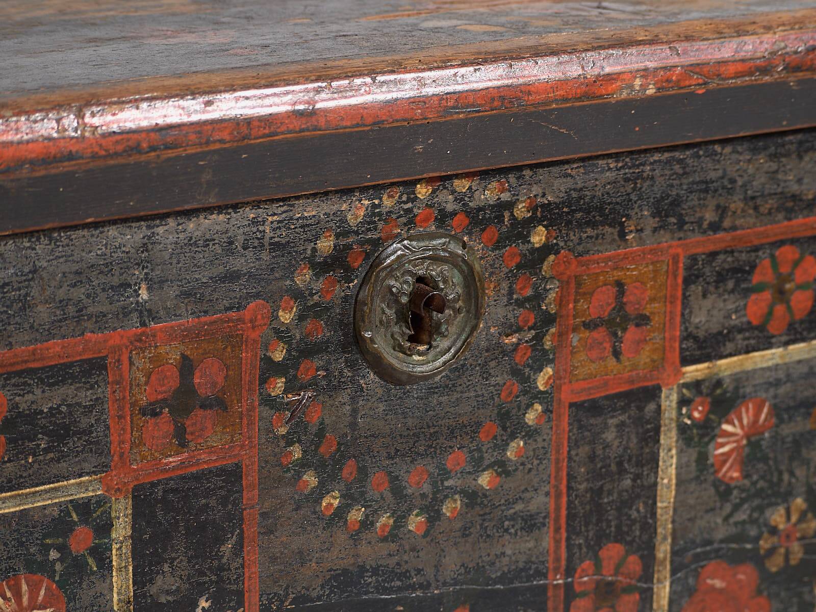 Antique painted chest (c.1870) #28