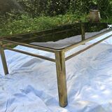 Broncz coffee table brass smoked glass