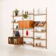 PS System wall unit with vinyl records cabinet and expository shelf, Rander
