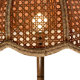 Lampe de table d’abat-jour de champignon en fausse toile de bambou, années 1960