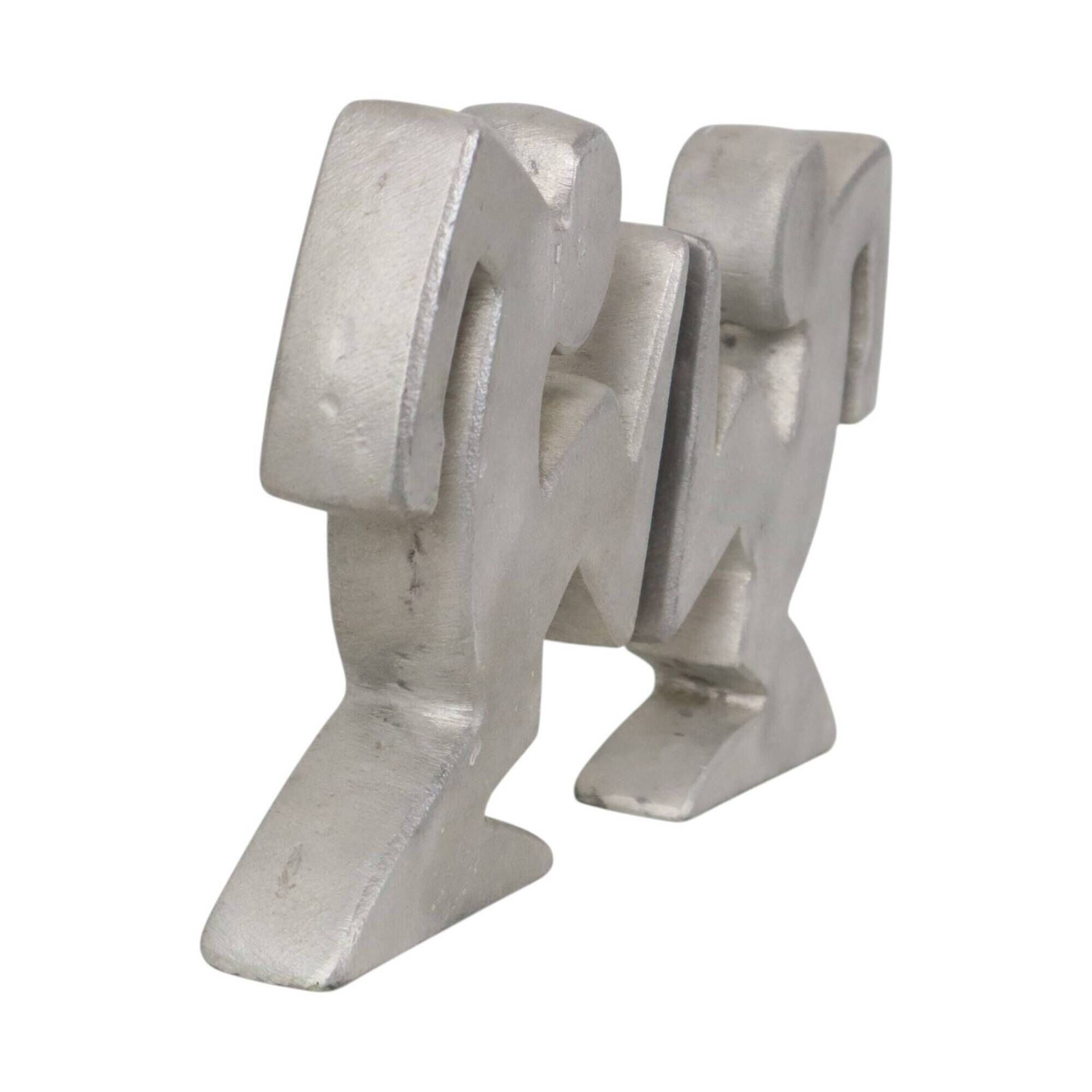 Designer Metal Bookends – La Linea (Osvaldo Cavandoli)