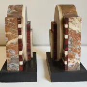 Art Deco marble bookends