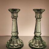 2 Glass candle holders
